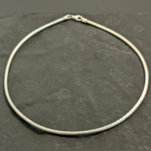 Milor Jewelry - Sparkly Solid Sterling Silver Snake Chain Necklace Milor Italy